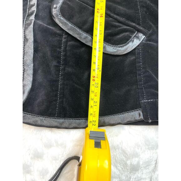 Sanctuary Black Velour Velvet Formal Blazer Jacket Women Size Medium Fall Winter - Picture 7 of 11